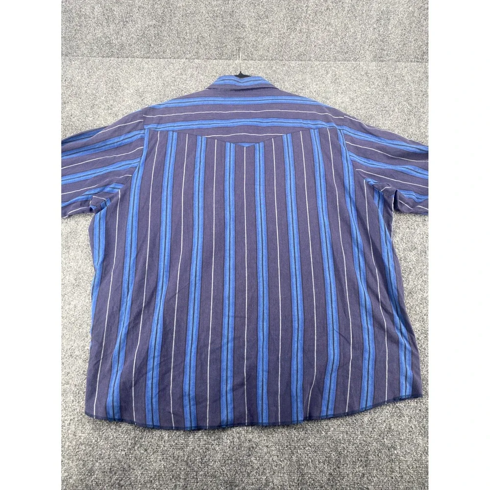 Black Canyon Western Button Down Shirt Mens 2X Blue Purple Striped Long Sleeve